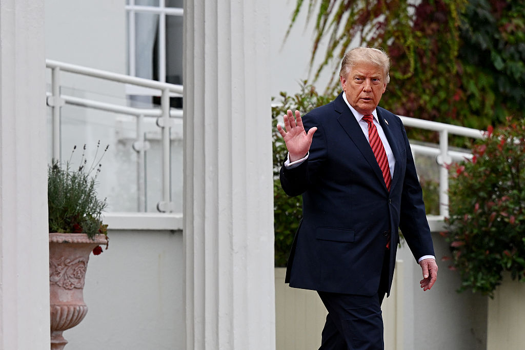 Trump Departs White House for Syracuse, New York id6087798 GettyImages 2294838614