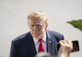Trump Speaks to Reporters Before Departing Arizona