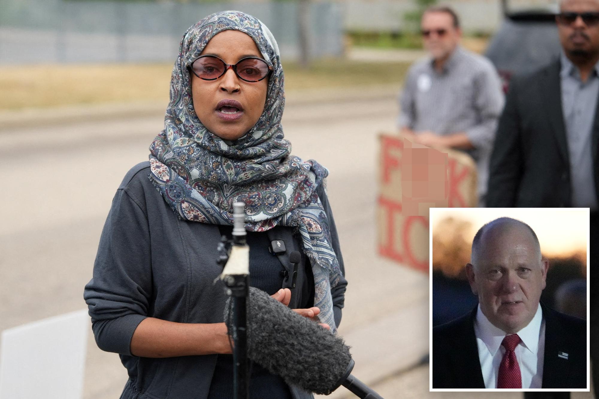 Rep. Ilhan Omar’s DC home raided by DHS as part of probe into Dem’s immigration paperwork ilhan omar hsi home raid homan comp