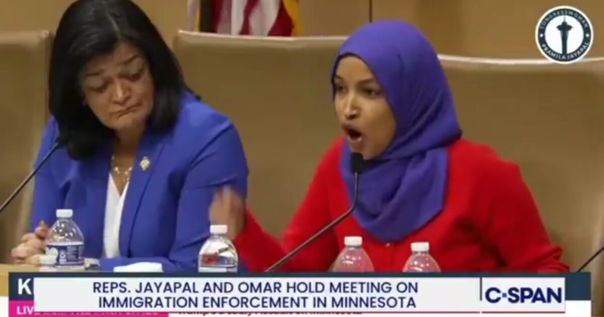 MS Now Admits Feds Likely Have Evidence of a Crime as Investigators Examine Immigration Paperwork in Years-Long Criminal Fraud Investigation ilhan omar us god damn states screen image via cspan 01162025 1200x630 1