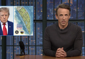 Seth Meyers reacts to Trump unveiling plans for a new golf course
