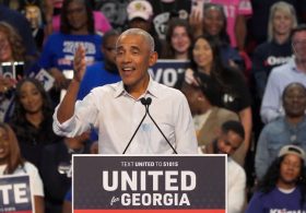 Obama mocks Trump team’s Cheesecake Factory response