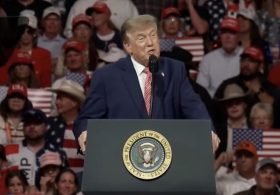 Trump Trolls Protesters at Rally as Crowd Chants “USA” – “Now Mom and Dad Slap Him Around, They Say, ‘I Voted for That Man’”
