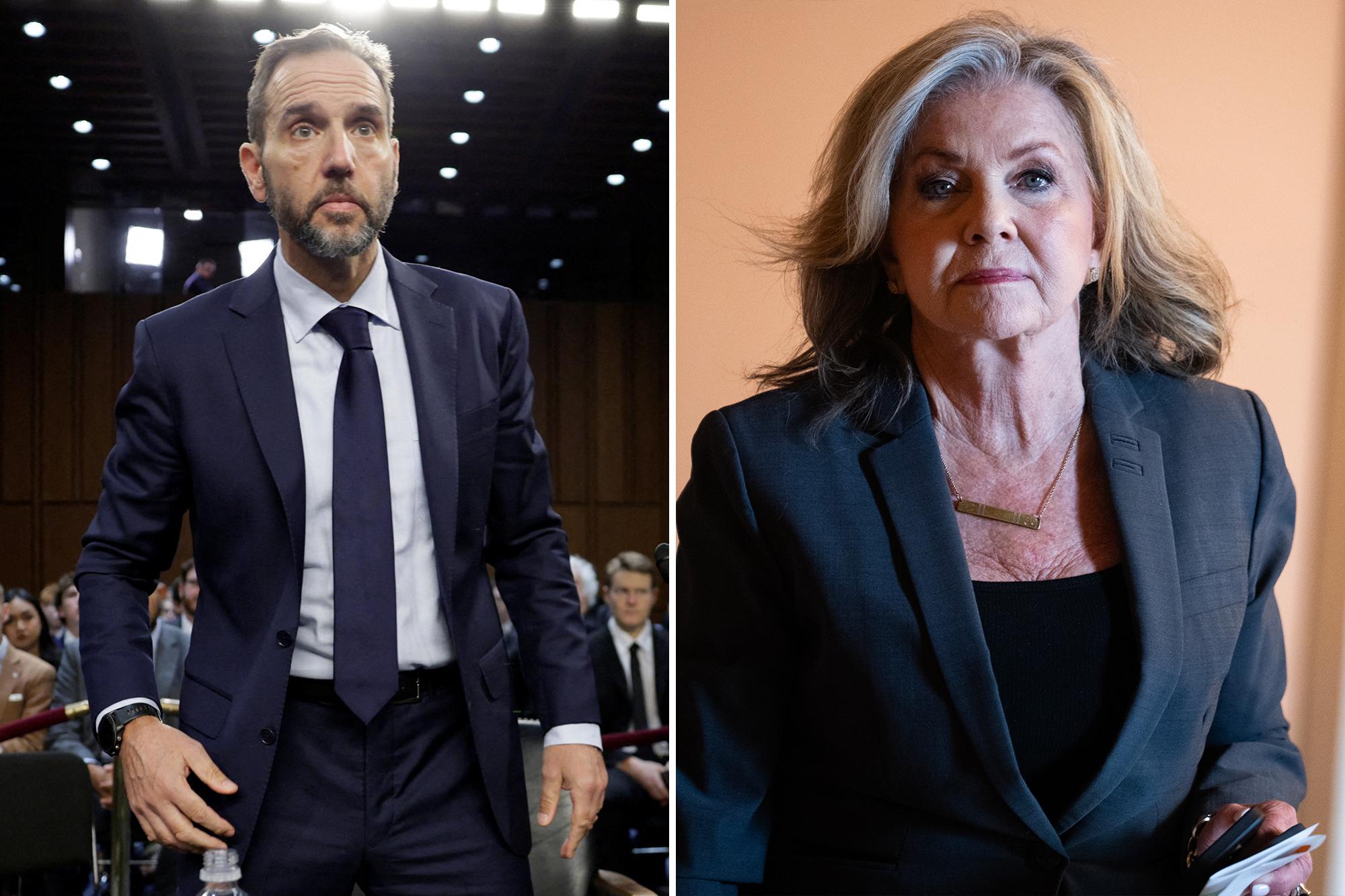 Sen. Marsha Blackburn sues ex-Special Counsel Jack Smith, says he illegally obtained her phone records jack smith