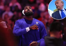 How LeBron James acted this time after national anthem — and Trump’s evisceration