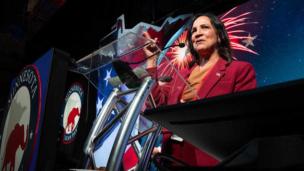 Minnesota GOP chair blasts progressive group over KKK-themed sign shown during Black House speaker's remarks lisa demuth minnesota republican convention