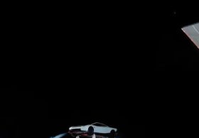Musk Unveils Flying Tesla Roadster at SpaceX Texas Site