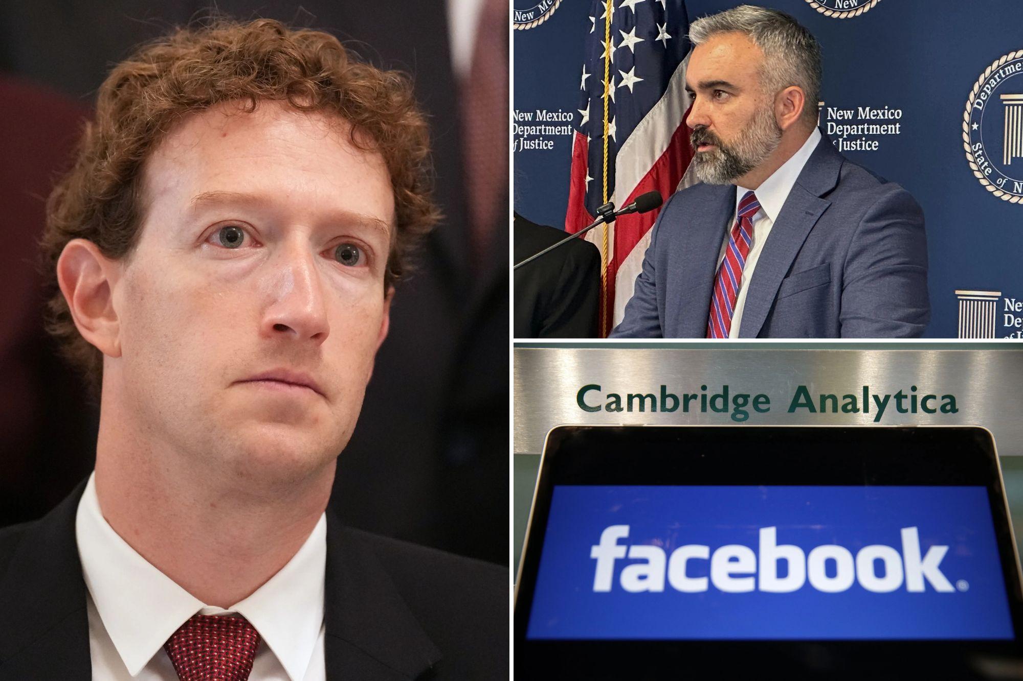 Meta ordered to pay $25B to New Mexico in Cambridge Analytica scandal over user data in 2016 election mark zuckerberg new mexico trial
