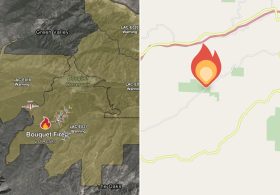Fast-moving wildfire explodes in size near Santa Clarita as extreme heat wave grips SoCal