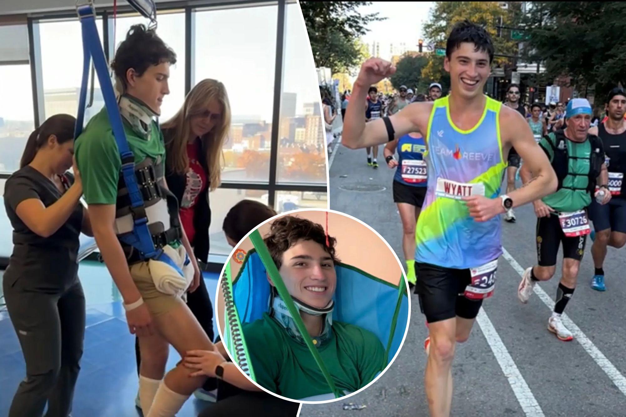 Kentucky teen finishes Chicago Marathon less than a year after spinal injury left him paralyzed newspress collage a54l7n7sw 1791873560851