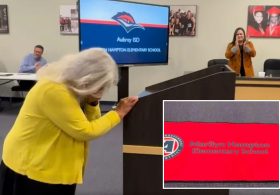 Texas custodian Marilyn Hampton breaks down in tears as new elementary school is named in her honor
