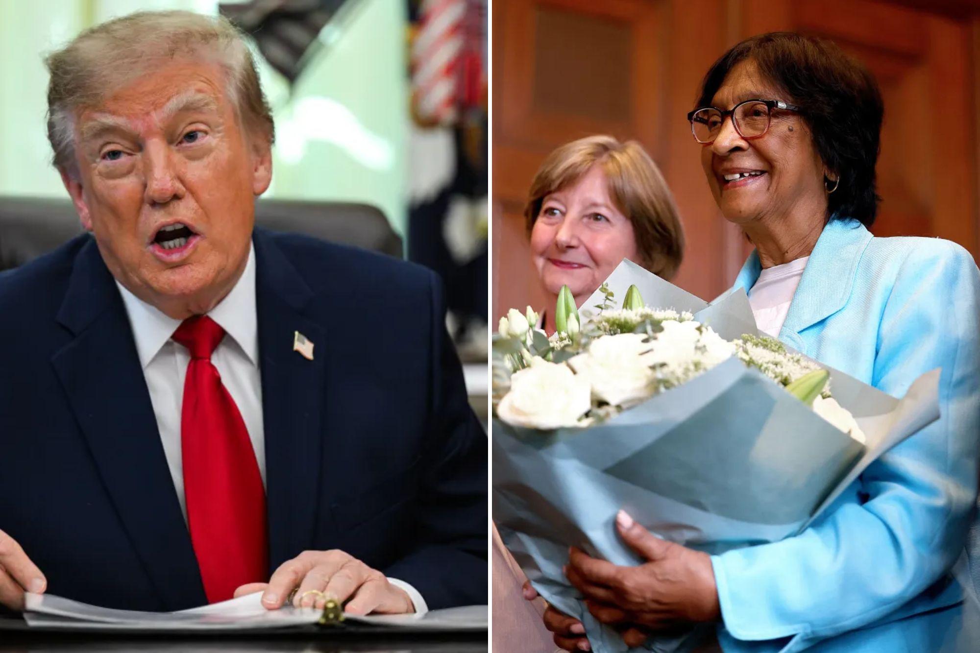 Trump boosts statement calling Nobel Peace Prize winner Navi Pillay ‘unabashed hater of America’ newspress collage rwpivzixs 1791557019257