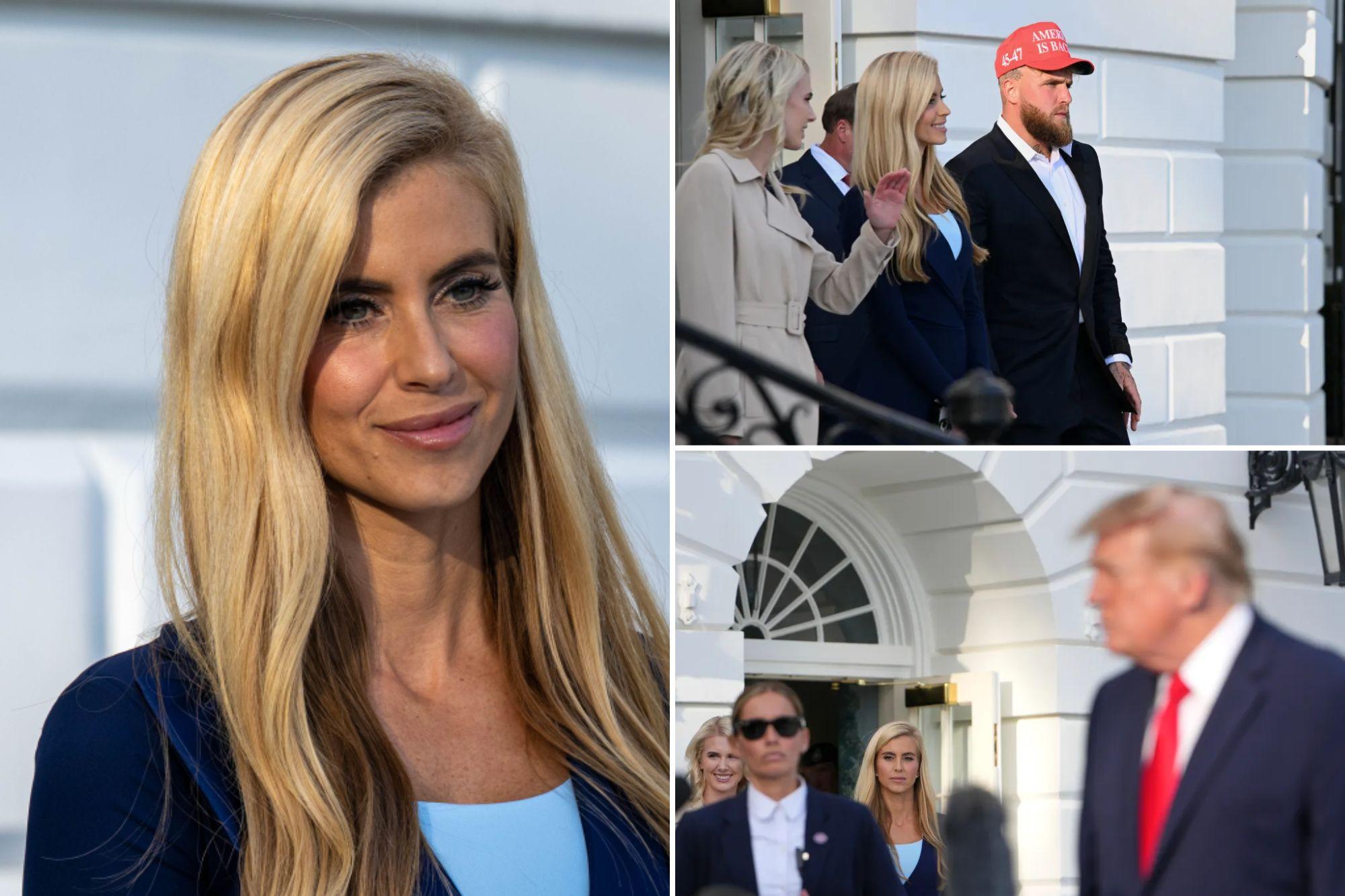 New White House press secretary Katie Zacharia spotted as Trump departs for Ohio rally – with Jake Paul and Jon Gruden  newspress collage s11yxu6li 1791844612492