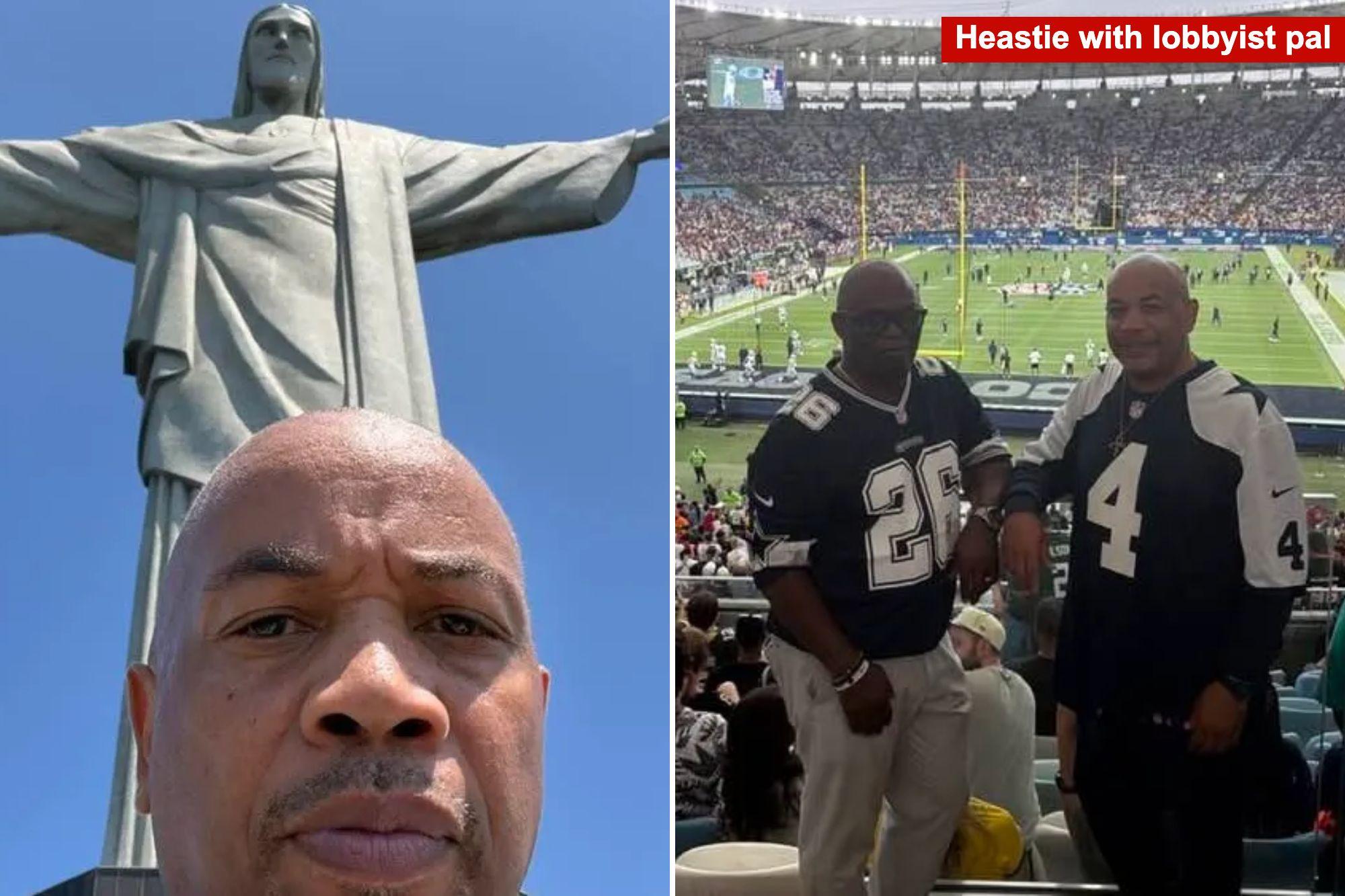 Carl Heastie parties in Rio with high-profile NY lobbyist, ex-Dallas Cowboy — but no one will admit who paid newspress collage ytss01zso 1791228089325
