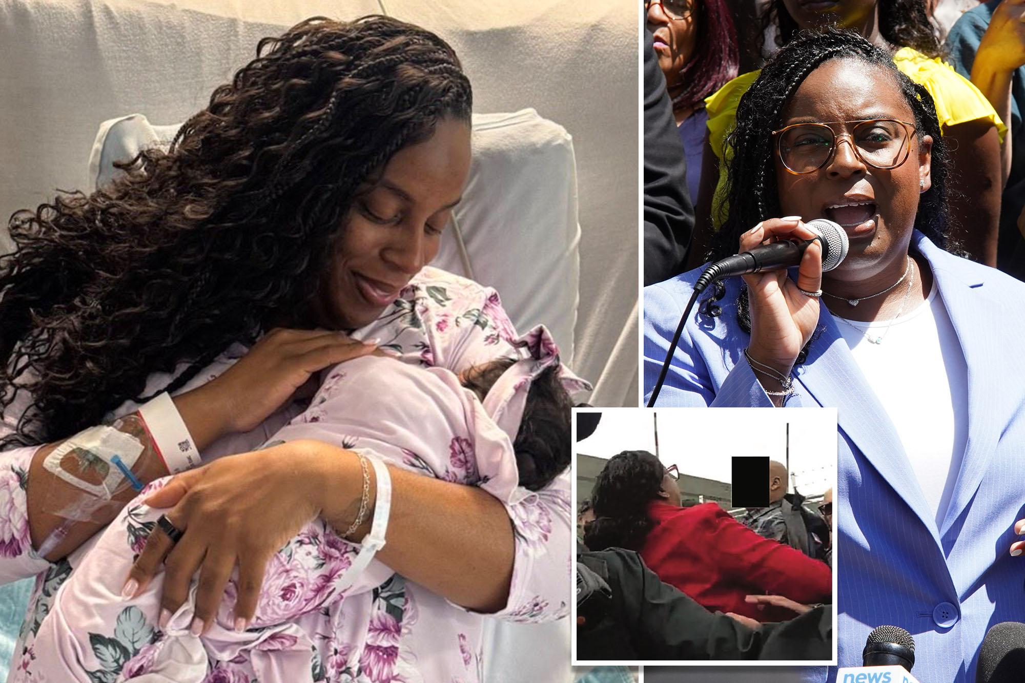 NJ congresswoman gives birth as she awaits federal trial for allegedly assaulting cops at an anti-ICE protest nj congresswoman lamonica mciver gives 143356848