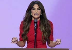 Kimberly Guilfoyle’s sacking drains a drop from Trump’s overflowing swamp  