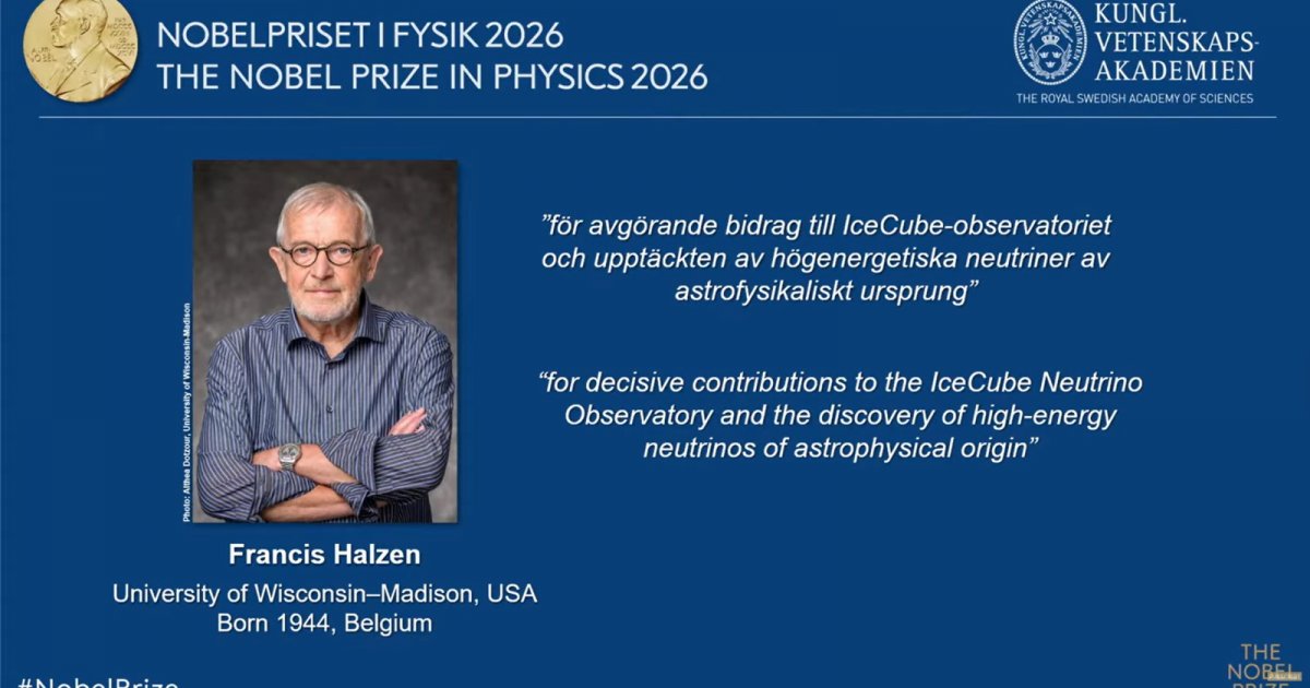 Nobel Physics 2026 Goes to 1988 Idea That Turned Antarctic Ice Into a Cosmic Detector rancis halzen