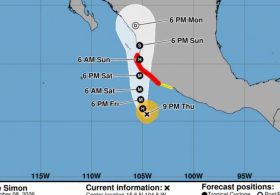 Storm Simon Strengthens Into Category 1 Hurricane, Could Explosively Hit Mexico Soon