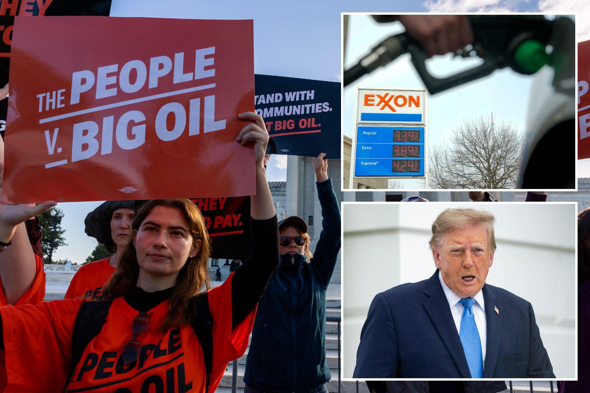 Supreme Court hears bid by Exxon, oil companies to avoid Colorado climate lawsuit trump supreme court exxon climate change
