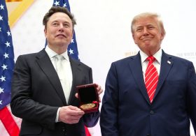 Trump and Musk, Together Again, Point at Mars