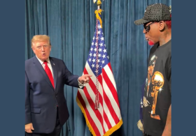 Trump Appears With Dennis Rodman at Texas Rally Stop as Trump Reportedly Plans Reunion with Kim Jong Un