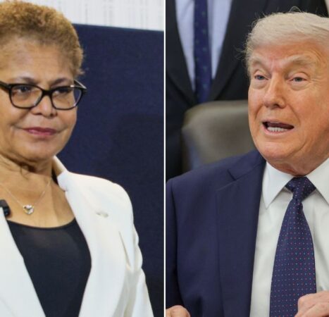 Trump Gives LA Mayor Karen Bass Special Copy of Bible During Oval Office Meeting