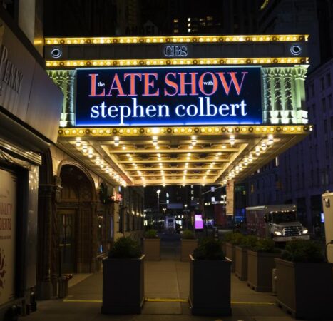 Trump posts AI video showing him throwing Colbert in a dumpster