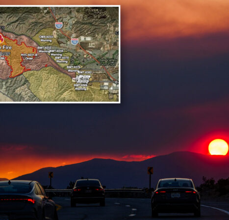 Stretch of 60 Freeway remains closed, evacuation orders issued due to Shore Fire in Riverside County
