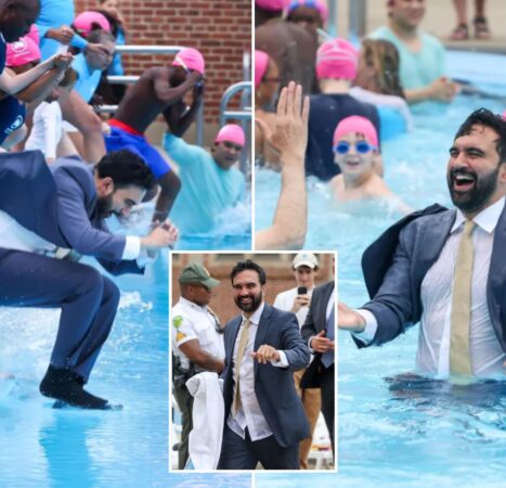 Zohran Mamdani jumps into NYC pool to kick off summer tradition — while violating dress code rules
