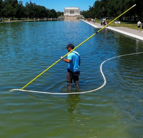 Revamped Reflecting Pool Damaged by ‘Radical Left Lunatics,’ Trump Says