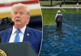 Trump blames ABC reporter and vandals for peeling Reflecting Pool and algae growth