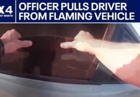 Flames Explode: Split-Second Police Rescue