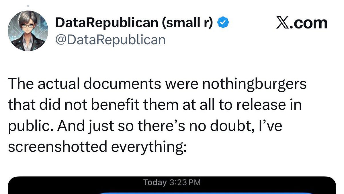 DataRepublican’s non-apology for accusing Under Secretary of State Sarah Rogers of setting her up was really bad…