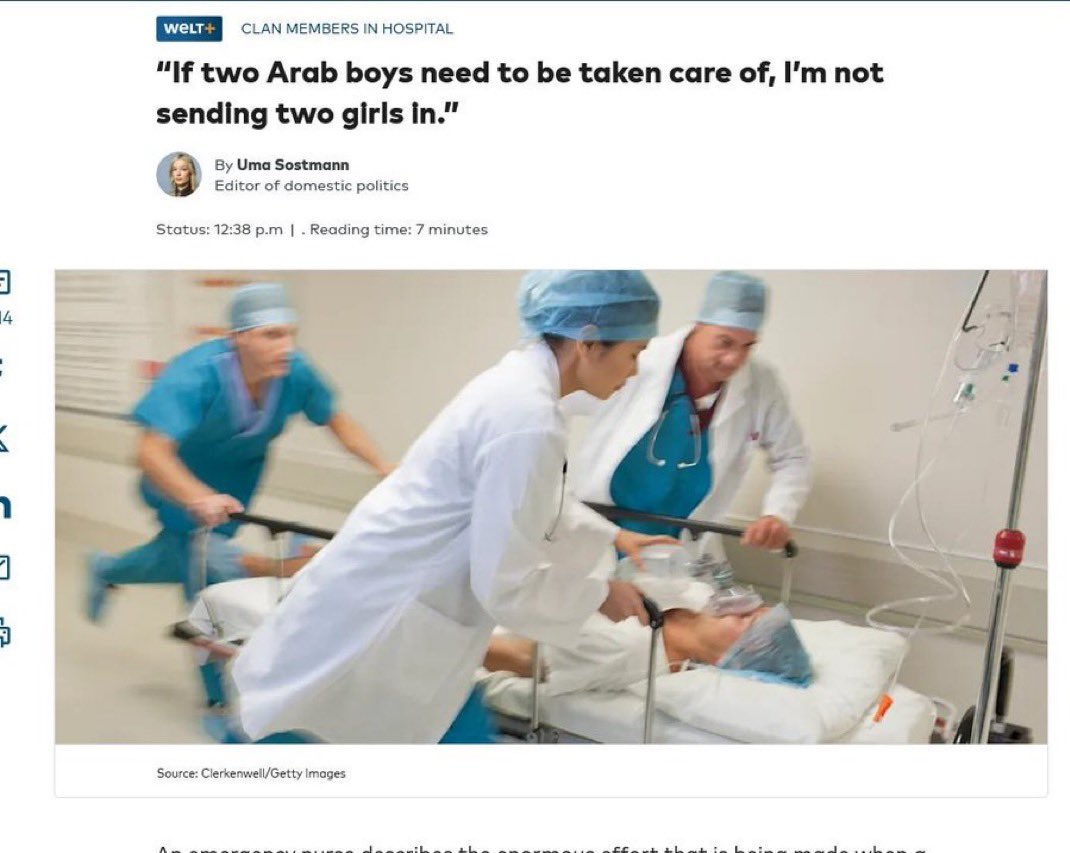 German nurse on how security in the ERs has changed due to mass-immigration… XWjXEAE4MTs