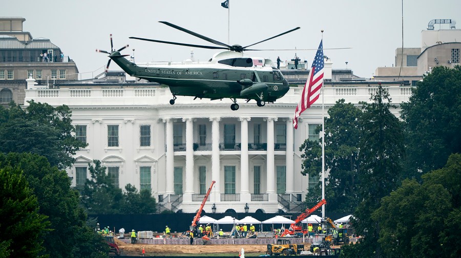 NTSB: Temporary Ellipse site factored into Marine One incident marine one helipad 081426gn04 w