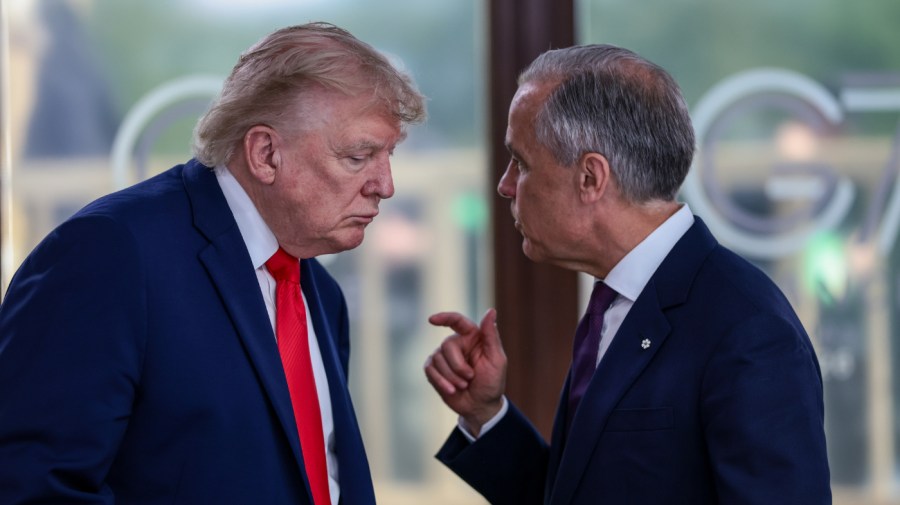 Live updates: Carney suspends trade talks with US, Freedom 250 Grand Prix begins in Washington trump donald carney mark g7 06162026 AP26203838804160 1 2