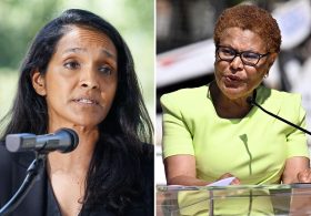 Karen Bass’s own allies fear she is floundering in LA mayor’s race: ‘energy is with Nithya’