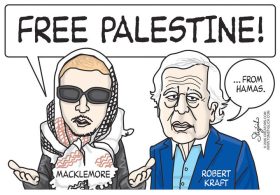 Best political cartoons: Macklemore meets the fine print