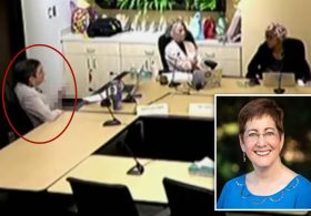 Oregon county chairwoman flips off fellow member during publicly broadcast meeting: wild video