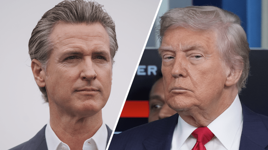 Court halts Trump effort to help Congress overturn California clean car rules Newsom Trump 090425 AP Eric Thayer and Alex Brandon