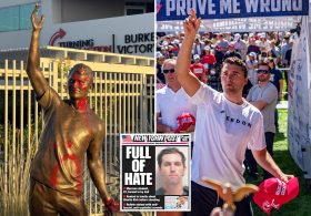 Charlie Kirk statue vandalized outside TPUSA’s Phoenix HQ days after it was unveiled