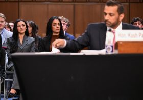 Kash Patel’s girlfriend, Alexis Wilkins, makes rare Washington appearance at his Senate hearing
