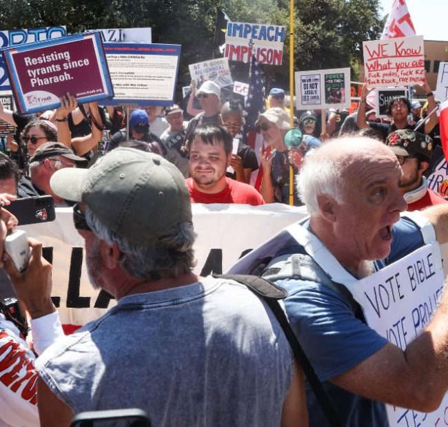 Antifa Thugs Attack Christian Street Evangelist Outside GOP Event