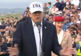 Crowd at Irish Open Roars as President Trump Announces He Is Removing All Tariffs on Irish Whiskey