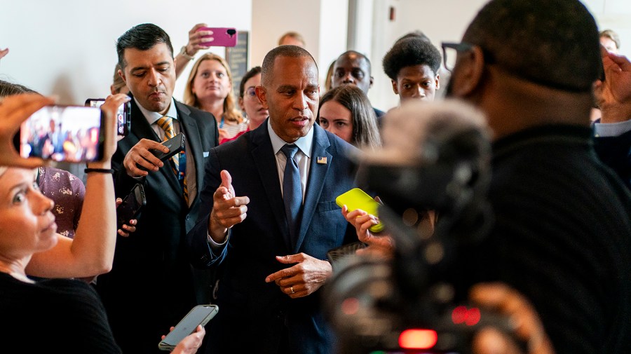 Jeffries, Democrats shift tone, aim to move beyond defector scandal rieshakeem 090326gn07 w