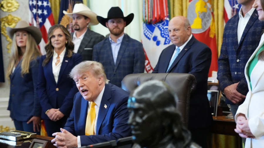 Trump signs controversial beef deal with Brazil, Argentina trumpdonald 09042026ap